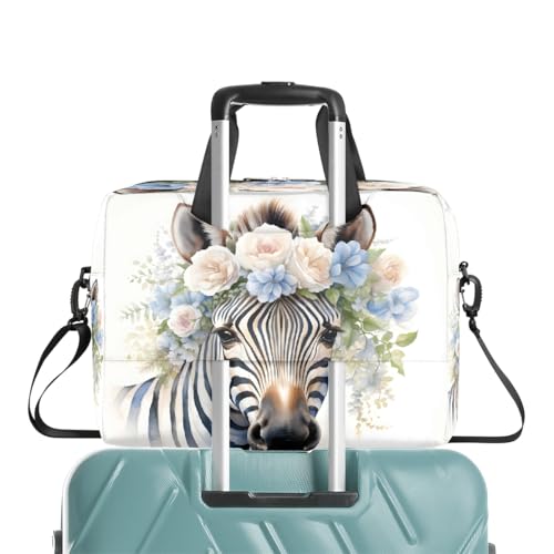 Maletín para laptop 15.6-16 pulgadas estampado floral cebra miniatura 7