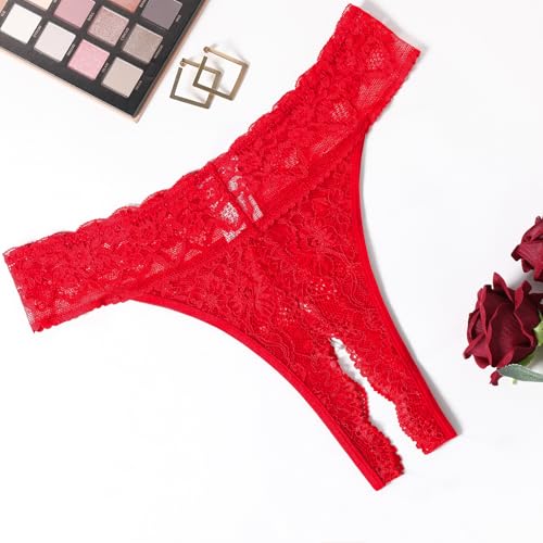 Image of Avidlove Sexy Panties for Women Lace Cheeky Underwear Low Rise T Back Hipster Thong 1-3 Pack