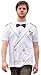 Faux Real Men's Captain Halloween T-Shirt, White, Medium