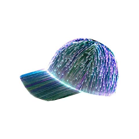 aifuu LED Fiber Optic Luminous hat Couple Luminous Cap Outdoor Luminous Peak Cap Baseball Cap Performance Cap (Black) Cover