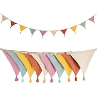Alaoo Banderines, Guirnalda de Banderines de Tela 2.6 Metros con