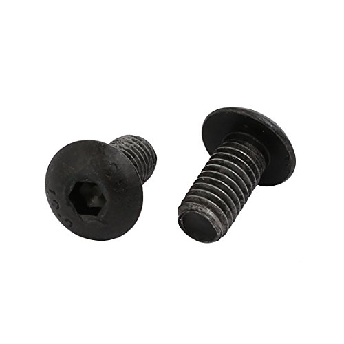 Image of uxcell 4pcs M5x10mm 10.9 Grade Hex Socket Reverse Left Hand Thread Screw Bolt Black