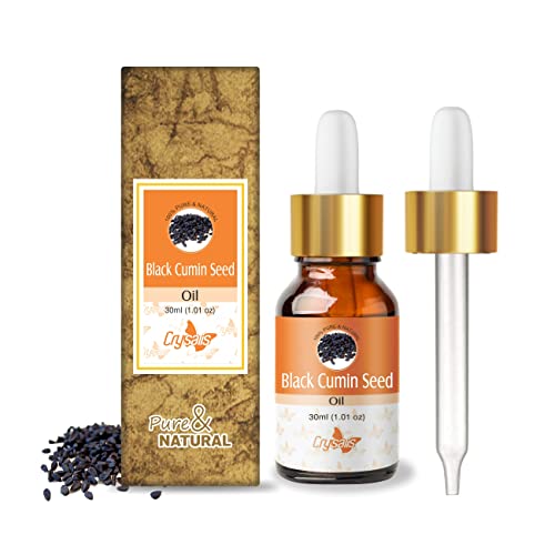 Image of Crysalis Black Cumin Seed (Nigella Sativa) Oil,100% Pure & Natural Undiluted Carrier Oil Organic Standard For Skin & Hair Care- 30ML With Dropper
