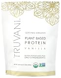Truvani Organic Plant Based Protein Powder | Vanilla | 20 Servings