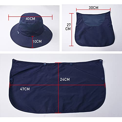 Chapéu de pesca, chapéu de proteção solar UV com cobertura de pescoço para pesca, montanhismo, cicli