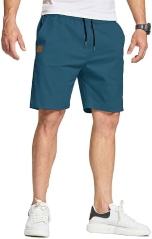JustSun Kurze Hosen Herren Baumwolle Shorts Herren Sommer Chino Freizeithose mit Taschen