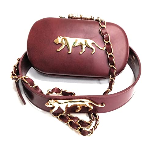WOMEN PARTY MEHEROON CLUTCH BELT 32-36 1 41LuOUPH4dL. SL500