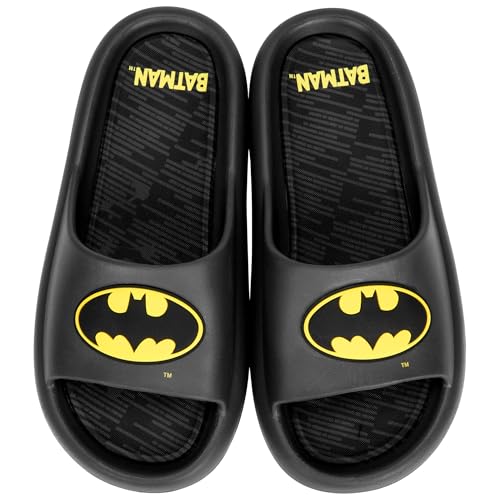 Ground Up Batman Logo Men's Cloud Comfort Foam Slide Sandals, EMBT7150MM3