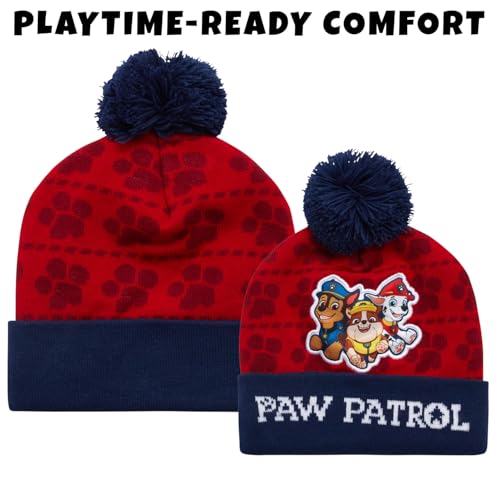 Image of Nickelodeon Paw Patrol Boys Winter Hat and Mitten or Glove Set (Age 2-7)