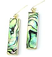 AYANA Abalone Shell Gold-Plated Earrings | Crown, Third Eye, Heart Chakras | Tranquility, Harmony...