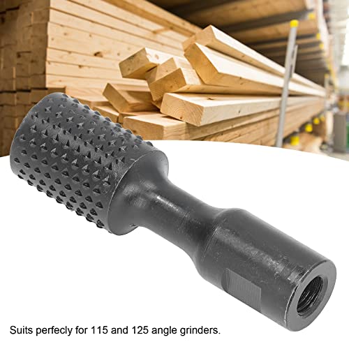 Burr Moagem Cilindro Alto Aço Carbono Dente Grosso para 115 e 125 Angle Grinder, Com Cor Preta, Apli