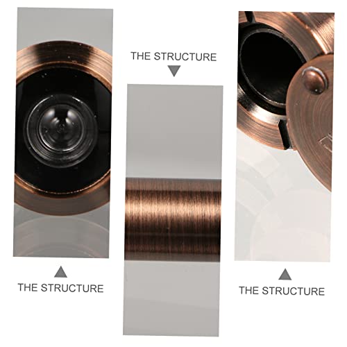 Lifkome Anti- Door Peephole Security Doors For Front Door Brass Door Viewer Door Viewer Cover Anti- Door Viewer Copper Viewer Door Hole With Cover Door Peep Hole Red Concha #TOP4