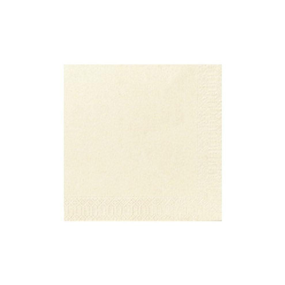 Duni 168376 - Servilletas de papel (24 x 24 cm, 2 capas, 2400 unidades), color crema