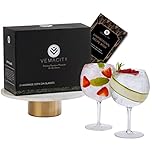 Vemacity Crystal Gin Glasses | Handmade Gin Glass Gift Set & Recipe e-Book (PDF) | Aperol Spritz & Cocktail Glasses | Stylish Gift Box – Transparent