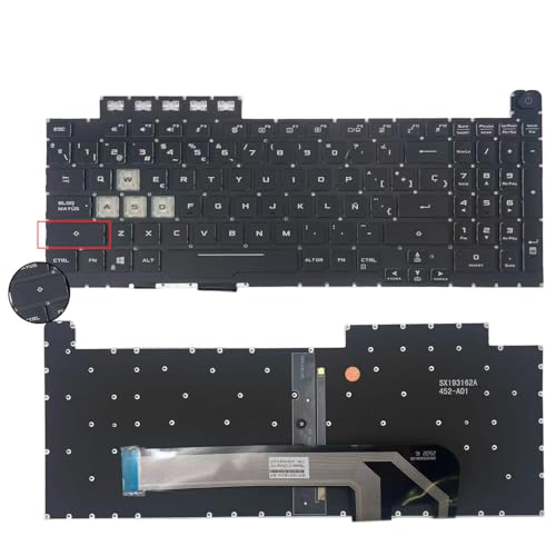 Teclado de portátil para ASUS TUF con luz integrada y respuesta táctil rápida en español 2