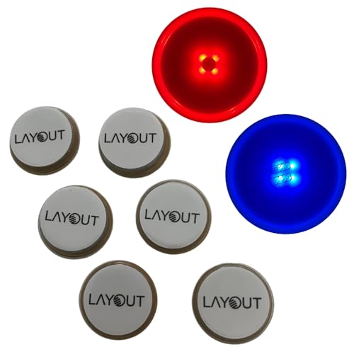 DiscLites LED Disc Golf Lights, 6-Pack, Night Play Illumination for