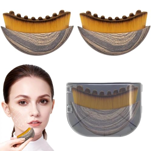 2 Pcs Cepillo Facial de Contorno Linfático, Masaje Facial,cepillos faciales de drenaje linfático,cuidado de la piel,diseñado ergonómicamente para adaptarse a la piel con precisión,