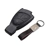 KASER Sleutel Shell Afstandsbediening voor Mercedes Benz Classe B C CLK SLK Autosleutel Remote Key Fob Case 3 Knoppen met Lederen Sleutelhanger