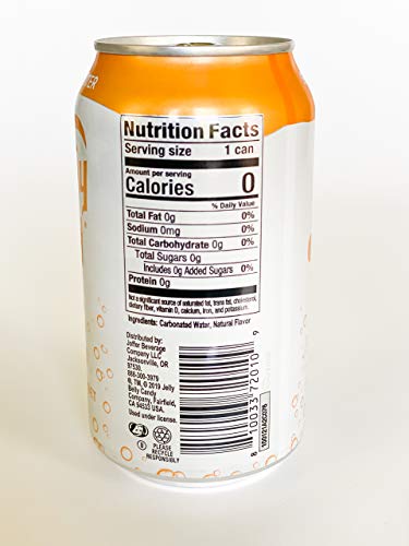 image for Jelly Belly Sparkling Water -Orange Sherbet 8/12 oz, 16 oz