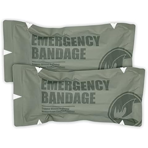6" Israeli Style Emergency Bandage, Compression Trauma Wound Dressing, Medical Sterile Vacuum Sealed, Combat Tactical First Aid Kit IFAK Supplies, FSA HSA Eligible, 2 Count Cover