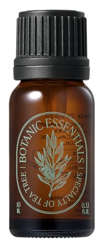 ESSENHERB Tea Tree 100 Oil | Vegan | for Acne-Prone & Troubled Skin | High Concentration of 100% Oil, Korean Skincare (1 Pack, Tea Tree)