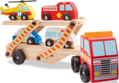 Melissa & Doug Emergency Vehicle Carrier...