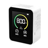Kacsoo Luftqualitätsmessgerät, Luftqualitätsmonitor, genauer CO2-Kohlendioxid-Detektormesser, Messbereich von 400-5000 ppm, intelligenter Luftmesser mit Display