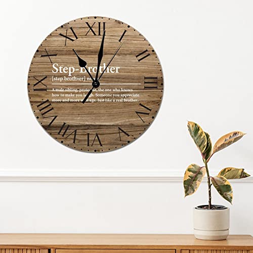 Horloge murale en PVC Step-Brother 30cm style rustique - 4