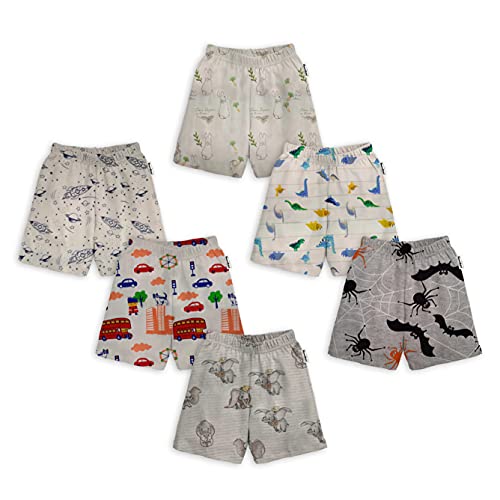 Image of Tinchuk Regular Printed Shorts Set of 6 - for Your Little One Multi-Coloured -Assorted