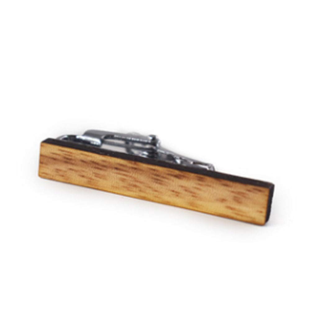 Krawattenklammer,Krawattennadel,Krawattenklammer,Herren-Retro-Holz-Geschenk-Krawattenklammer Business Einfache Herrenbekleidung Hemd Einfache Krawattenklammer (Color : B) (A)