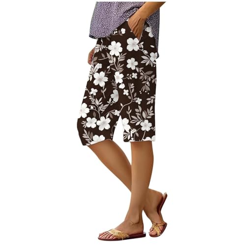 Pantalon en lin femme coupe ample et fluide avec taille élastique confortable