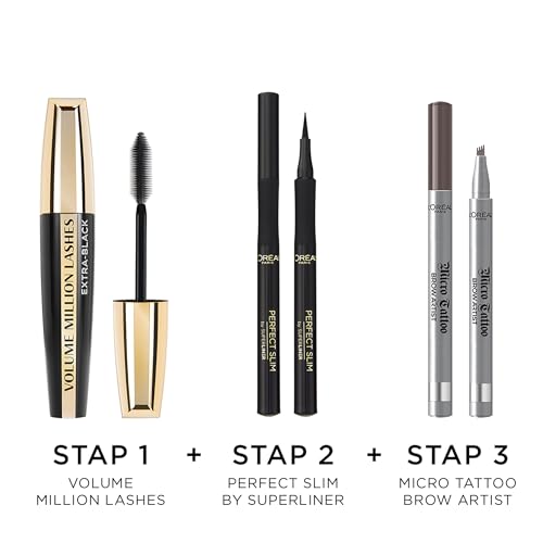 Image of L'Oreal Paris Volume Million Lashes Volumizing Mascara, Extra-Black (Pack of 2)
