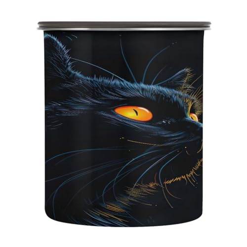 Contenedor Hermético para Café Qilmy Black Cat 30oz