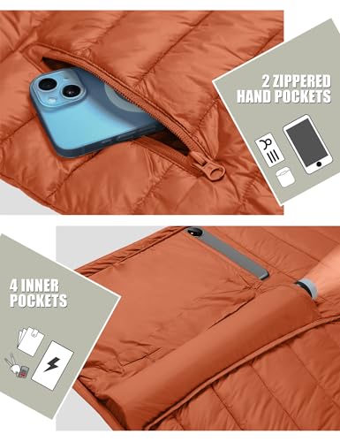 Image of Pioneer Camp Mens Lightweight Packable Puffer Jacket Hooded Insulated Thermal Puffy Winter Jackets for Running Travel