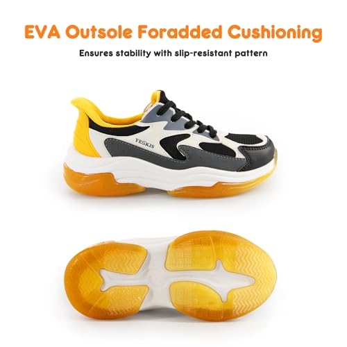 YESKIS Boys Girls Light Up Shoes Kids Lightweight Breathable Mesh Led Flashing Fashion Running Sneakers for Toddler Little Kid4