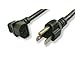 Lynn Electronics C13D515P15A-8F 15-Amp/125-volt 8-Feet Power Cord IEC 60320 C13 Down Angle to NEMA 5, Black