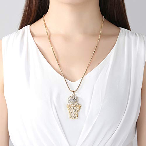 Hiphop Basketball Pendant Necklace Box Chain Sports Charm Necklace For Boys Mens Fashion (Gold) #TOP1