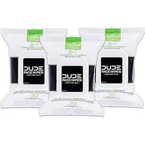 Dude Wipes – 3 Pack, 90 Wipes, Infused with Energizing Pro Vitamin B5, Alcohol Free and Hypoallergenic Cleansing Wipes