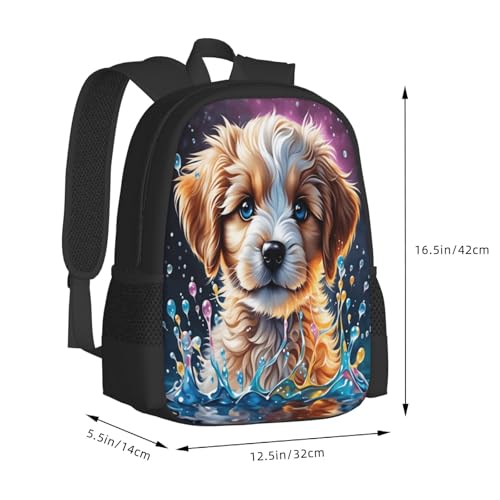Mochila con diseño de perrito ajustable con gran capacidad interior 2