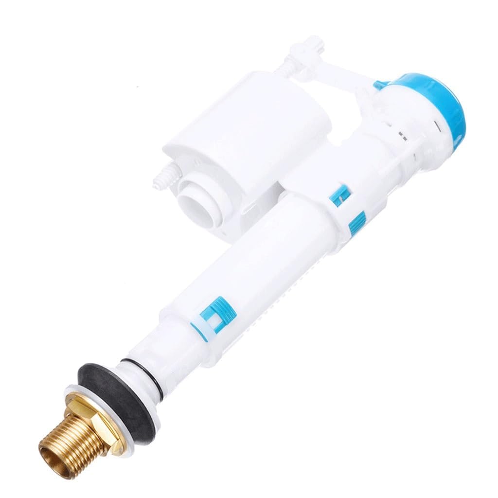 Verstellbares Toilettenfüllventil G1/2 Messing, seitlicher Eingang, leises Wassertank-Schwimmerventil