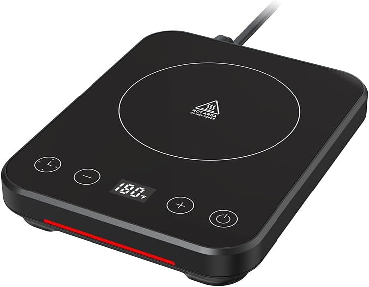 Digital Sourdough Fermentation Warmer, 1°F Precision Control, 12H Timer, Ideal for 40oz Mason Jar Capacity, Black