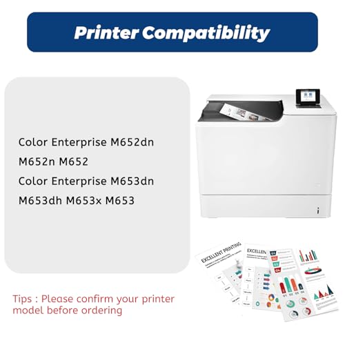 Image of 655A Toner Cartridge 4 Pack Remanufactured for HP M652 M653 with Chip