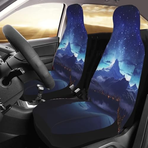 Housses de siège avant de voiture haut de gamme nuit fantastique durables et imperméables