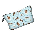 LIFKOME Borsa per Trucco da Viaggio con Stampa Digitale Organizer Portatile per Trucco e Accessori Bag per Toilette Stand-up per Viaggi e Attività Outdoor