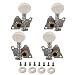 BQLZR 2R2L Tuning Peg Machine Head Tuners For Ukulele 4 String Guitar with creamy-white Button