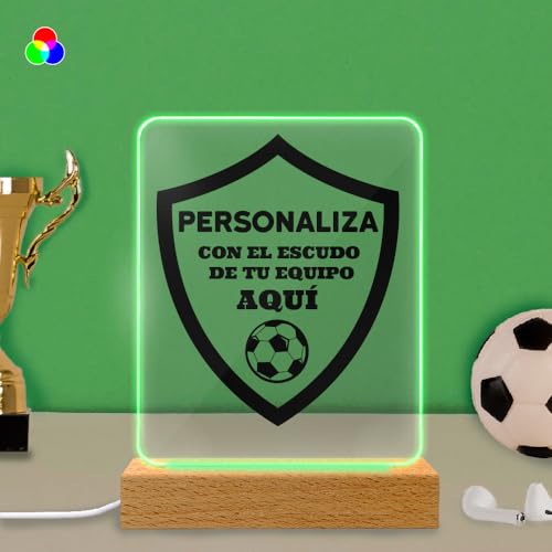 Transparent Gift Lámpara Personalizada con Tu Escudo y Nombre.