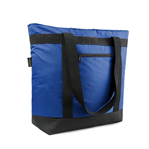 Beegreen Dark Royal Blue Insulated Cooler Bag With Handles Oversized Sturdy Leakproof Freezer Shopping Tote For Groceries Heavy Duty Thermal Food Delivery Bag To Keep Food Cold And Warm #TOP27