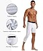 Roxdme 2 Pack Men's 3/4 One Leg Compression Capri Tights Pants Basketball Athletic Running