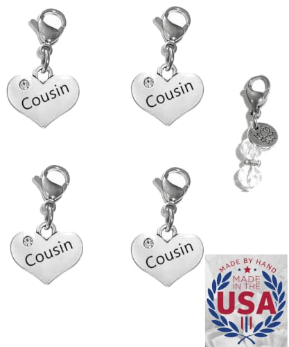 Image of Hidden Hollow Beads 4 Clip On Charms for Purse, Handbag, Keychain, Zipper Pull, Backpack, Jewelry Accessory, USA