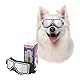 Billionchains Sonnenbrillen für Hunde Winddicht Hundebrille Einstellbar Hundesonnenbrille Hund Motorradbrille für Mittlere bis Große Hunde, Silber